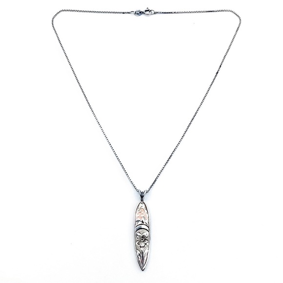 Vintage Sterling Silver Necklace with “A” Initial - Picture 3 of 4